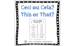 French Ceci ou Cela - This or That Activity