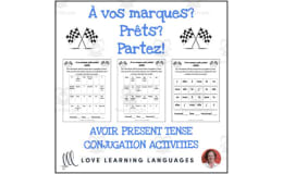 French Avoir Conjugation – Present Tense Activities