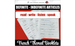 French Definite and Indefinite Articles - Reading, Writing, Listening,
