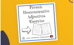 French Demonstrative Adjectives – Worksheet or Quiz