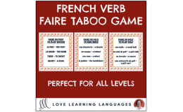 French Faire Expressions Taboo Game - Jeu de Tabou en Français