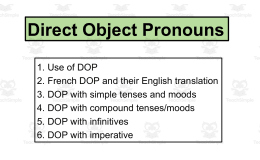 French- Grammar-Direct Object Pronouns