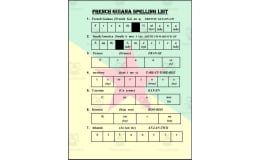 French Guiana (FRA) Spelling List