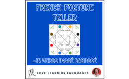 French IR VERBS - PASSÉ COMPOSÉ fortune tellers for conjugation practice