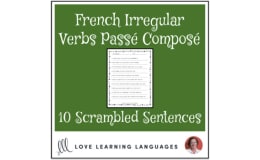 French irregular verbs passé composé scrambled sentences - Distance Learning