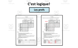 French: Logic Puzzle- Teachers