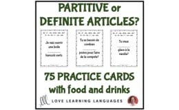 French: Partitive or Definite Articles - Practice Cards