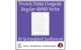 French passé composé with avoir scrambled sentences - Distance Learning