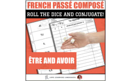 French Passé Composé with Être and Avoir - Dice Game - Jeu de Dés
