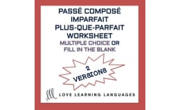 French: Perfect Tense Worksheets - 2 Versions