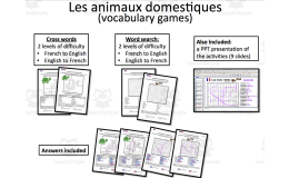 French: Pets- Word search and crosswords- Games