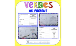 French: Present Tense Verbs - Conjugation Charts - Cut and Paste Worksheets