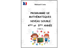 French: Programme de maths gr 4 and 5