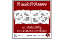 French Si Clauses - 1st Conditional - 40 practice cards - Distance Learning