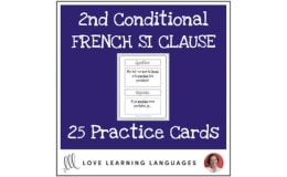 French Si Clauses - 2nd Conditional - 25 practice cards - Distance Learning
