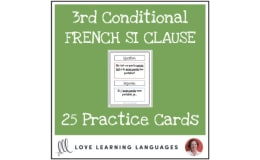 French Si Clauses - 3rd Conditional - 25 practice cards - Distance Learning