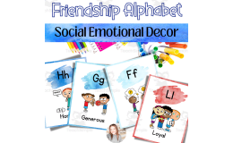 Friendship Alphabet Decor Counseling Posters