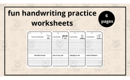 fun handwriting practice worksheets