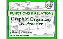 Functions & Relations Graphic Organizer and Practice Packet