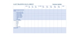 Gait Training Data Sheet