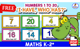 GAME "I HAVE, WHO HAS?" - Numbers 1 to 20