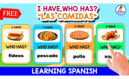GAME "I HAVE,WHO HAS?" | LAS COMIDAS EN ESPAÑOL