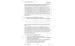 GCSE Literature: An Inspector Calls | Responsibility Worksheet