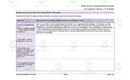 GCSE Literature: An Inspector Calls | Women Representation Worksheet