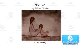 GCSE Poetry Lesson: ‘Catrin’ by Gillian Clarke