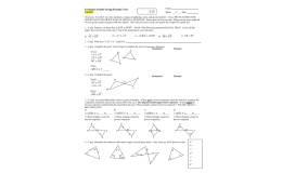 Geometry Proofs Worksheet and Practice Test with Answers