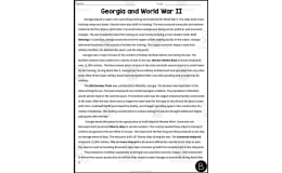 Georgia and World War II Reading Packet