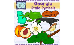 Georgia State Symbols Clip Art