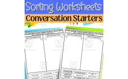 Good and Bad Conversation Starters Cut-And-Paste Worksheets