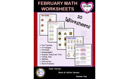 Grade 1 February Math Worksheets