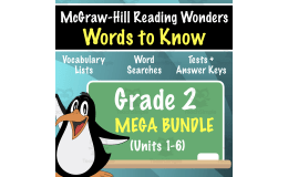 Grade 2 McGraw-Hill Reading Wonders Words to Know - COMPLETE SET