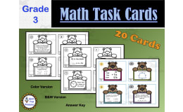 Grade 3 Math Task Cards Groundhog Day