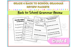 Grade 4 Grammar Review Packet | Back to School Worksheets