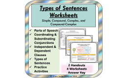Grammar: Types of Sentences: Simple, Compound, Complex Sentences