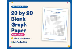 Graphing Worksheet: 20 by 20 Blank Graph Paper – 2nd Grade Math