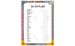 Gratitude word Scramble puzzle worksheet