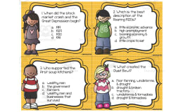 Great Depression + New Deal Task Cards