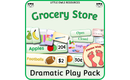 Grocery Store Dramatic Role Play Pack
