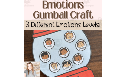 Gumball Machine Printable Cut and Paste Identifying Feelings Worksheet
