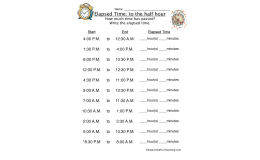 Half Hour Elapsed Time Worksheet