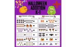 Halloween Addition for Grades K-1 | Math Worksheets