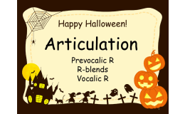 Halloween Articulation R Fun Packet - Prevocalic R, R-blends, Vocalic R