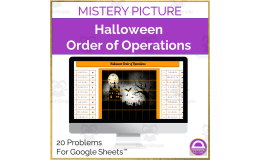 Halloween Math Order of Operations Mistery Picture Activity