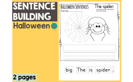 Halloween Sentence Building