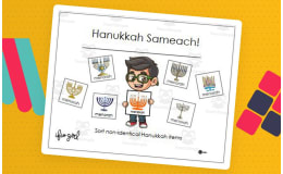 Hanukkah Sameach! - Sort non-identical Hanukkah items