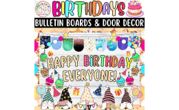 Happy Birthday Everyone!: Birthday Bulletin board And door Decor kit